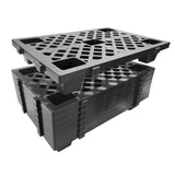 Garvee Interlocking Plastic Pallets 23.6"x15.7" Heavy Duty Waterproof HDPE Lightweight Stackable for Garage Basement Storage