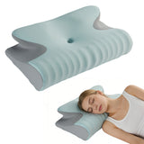 Garvee Ergonomic Memory Foam Cervical Neck Pillow for Pain Relief – Orthopedic Contour Support – Adjustable Height – Breathable, Washable Cooling Cover – Ideal for Side, Back, Stomach Sleepers – Size: 60x38x13 cm, Color: JK-49 - 23.6x15x5.1in