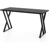 Garvee Industrial Rectangular Dining Table 55" – Waterproof Wooden Tabletop, Heavy Duty Metal Frame – Space-Saving for Kitchen & Dining Room, Seats 4