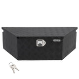 Garvee 39"x16"x12" Heavy Duty Trailer Tongue Box Steel Tool Chest with Lock & Keys, Weather-Resistant, High-Capacity, Steel, Secure Storage for Utility Trailers and Pickup Trucks, Black - Black