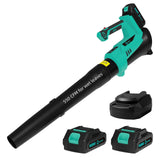 Garvee Cordless Leaf Blower 21V, 550 CFM 130 MPH, 6-Speed Lightweight Electric Blower with 2×2.0Ah Batteries & Fast Charger for Lawn, Patio & Yard - Black & Blue