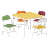 Garvee 5 Piece Boys Girls Folding Table and Chairs Set, Activity Table and Chairs Set for Dining Room,Daycare,Classrooms - Multicolor