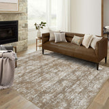 Garvee Taupe Beige Washable Floral Area Rug 5' × 7', Non Slip Low Pile Stain Resistant Distressed Rug for Living Room Bedroom Dining Room - Taupe Beige