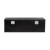 Garvee 48"X16"X13" Heavy Duty Black Steel Underbody Truck Tool Box with T-Handle fastener – Weather-Resistant Storage Chest for Pickup Truck Bed, RV, Trailer, Black Orange Grain Spray Plastic, Underbody Tool Box - Black