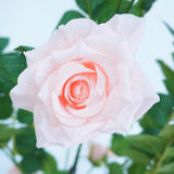 Garvee Realistic 120cm Artificial Pink Rose Tree Set of 2 – Lifelike Silk Flowers & Green Leaves – Faux Decorative Plant for Living Room, Bedroom, Office, Entryway – White Pot – Color: Pink Rose