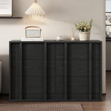 Garvee Modern Tall Narrow Dresser Chest of 6 Drawers - Vertical Storage Cabinet with Pull Handles - Space-Saving Organizer for Bedroom, Closet or Entryway, Black - Black