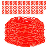 Garvee 240FT Plastic Barrier Chain Red, 6MM Thick Safety Chain with 1.5-Inch Links, UV Resistant Plastic Chain with 50 Hooks for Crowd Control, Parking Lots, Driveways, Construction & Queue Lines - Red