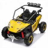 Garvee 12V Kids UTV Ride on Car Toy with Remote Control Electric Off-Road Truck Power Wheel Vehicle with 40W Dual Motors Safety Belt Horn 5 LED Lights for Chirdren Aged 3-6 Years - Yellow