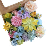 Garvee High-End Realistic Artificial Silk Flowers for Home Decor – 30 Pcs Faux Florals with Iron Stems for Wedding Centerpieces, Bouquets & Arrangements – Pastel – One Box, 30 Pieces, Wire Flower Pole - Lh481 Pastel