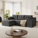 Garvee Modular Sectional Sofa with Deep Deat, 105'' Cloud Couch Sectional with Oversized Chaise, Soft Couch Sofa Bed for Living Room, No Assembly Required - Dark Grey
