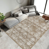 Garvee Taupe Beige Washable Floral Area Rug 9' × 12', Non Slip Low Pile Stain Resistant Distressed Rug for Living Room Bedroom Dining Room - Taupe Beige