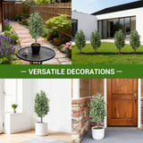 Garvee Set of 2 Artificial Olive and Lemon Trees – UV Resistant Faux Greenery – Realistic Indoor Outdoor Decorative Plants with Ground Spikes and Shatterproof Pots – Perfect for Home, Office, Garden, Patio, Lobby, or Bedroom – Size: 90CM