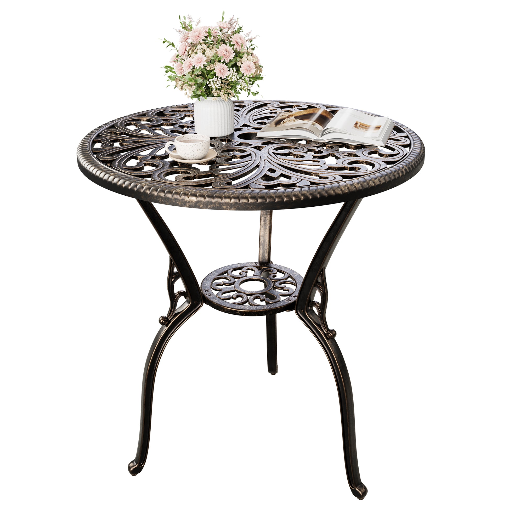 24 patio table umbrella 10Ft. With Led Lights and other outdoor living spaces.Constructed with a durable HDPE shell and a heavy Bloomsbury Market 5-Piece 47.24 -inch