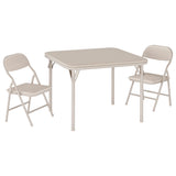 Garvee 3 Piece Boys Girls Folding Table and Chairs Set, Activity Table and Chairs Set for Dining Room,Daycare,Classrooms - Beige