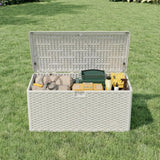 Garvee 73 Gallon Waterproof Large Resin Deck Box – Lockable Indoor/Outdoor Storage Container for Patio Cushions, Pillows, Garden Tools & Pool Floats, White - White