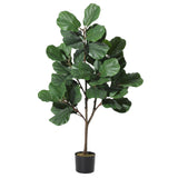 Garvee Realistic Artificial Fiddle Leaf Fig Tree, Faux Ficus Lyrata Floor Plant - Lifelike Leaves - Maintenance-Free Indoor Greenery for Home & Office Decor - 120cm 41 Leaves