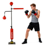 Garvee Adjustable Boxing Reflex Stand – 3-in-1 Sparring Trainer with Speed Bag & Spinning Bar