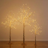 Garvee Birch Tree Lights Set of 3 (4FT, 5FT, 6FT) 72/96/156 Warm White LED Lights with Timer 4 Lighting Modes Perfect for Outdoor Christmas Holiday Decor Garden Patio Yard