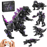 Garvee 5-in-1 Transformable Robot Dinosaur Building Set, STEM DIY Building Blocks with App & Remote Control, Educational Science Toy for Kids Ages 8+