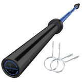 Garvee Heavy Duty 7FT Powerlifting Bar – 45LB, 700LB Capacity, 2" Plates Compatible, Knurled Grip, Ideal for Bench Press, Squats, Deadlifts, Home Gym Strength Training – Blue - Blue