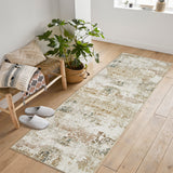 Garvee 2' × 6' Colorful Abstract Runner Rug, Machine Washable Non-Slip Low-Pile Rug for Hallway, Kitchen & Entryway, Camel - Camel