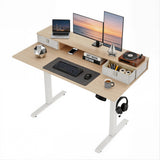 Garvee Electric Standing Desk, Adjustable Height Computer Desk, 48 x 24 Inch Ergonomic Home Office Desk, Memory Controller & 2 Height Presets for Home Office, Gaming