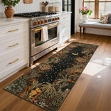 Garvee 2x6 Jungle Washable Runner Rug for Kitchen, Soft Animal print Hallway Runner Non Slip Brown Entryway Rug Farmhouse Laundry Mat Stain Resistant Carpet for Bedroom Bathroom - Brown