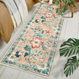 Garvee Washable Non-Slip Floral Area Rug for Living Room or Bedroom – Collapsible, Pet Friendly, Easy to Clean Carpet – Home Decor Accent – 2x6ft, Camel - Camel