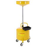 Garvee 8 Gallon Portable Air-Operated Waste Oil Drainer with Adjustable 15" Funnel, Heavy-Duty Steel, Casters, Toolbox, Rust-Proof for Garages & Repair Shops,Yellow - Yellow