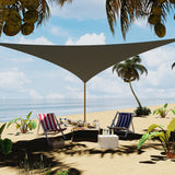 Garvee Sun Shade Sail 12'X12'X12' Triangle Sand UV Block Sunshade for Backyard Yard Deck Patio Garden Outdoor Activities and Facility,Deep Grey
