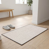 Garvee 17" x 30" Gray Beige Indoor Door Mat, Absorbent Dirt-Trapping Entryway Rug with Non-Slip Rubber Backing, Washable Low-Profile Mat for Front Door & Mudroom - Gray Beige
