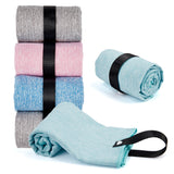 Garvee 6 Pack Microfiber Gym Towels - 4 Colors Quick Dry Sweat Absorbent Workout Towels with Snap Strap for Gym, Sports, Yoga & Travel