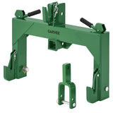 Garvee Heavy-Duty 3-Point Quick Hitch Adapter with 2" Receiver – Reinforced Rib – 3000 lbs Lift – No Bushing Needed – 5-Level Adjustable Bolt – Category 1 Tractor Attachment – Durable Metal – Green Powder Coated Finish - Green
