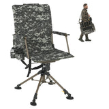 Garvee Portable Hunting Chair, Folding Stainless Steel Frame with Camouflage Fabric and Carry Design for Hunting, Camping and Fishing