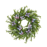 Garvee 20 Inch Boxwood Wreath for Front Door, Artificial Spring Summer Wreath with Fern Leaves & Butterflies, Greenery Wreath for Indoor Outdoor Farmhouse Home Porch Wall Window Festival Wedding Decor