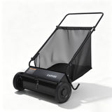 Garvee 26-Inch Push Lawn Sweeper, Walk-Behind Leaf & Grass Collector with 4 High-Speed Brushes, 7 Cu. Ft. Hopper, Heavy-Duty Yard Sweeper for Lawn, Patio & Driveway, Black - Black-3