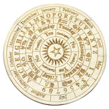 Garvee Superior Wooden Dowsing Board – 10-Inch Large Round Metaphysical Divination Tool – Carved Decorative Design – Ideal for Witchcraft, Wiccan Altar, and Beginner Witch Supplies – Large