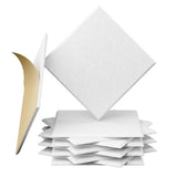 Garvee 12 Pack Sound Absorbing Panels Hexagon & Square, 0.9" Thick High-Density Felt, Self-Adhesive Backing, Black White Gray Beige, Home Studio Office - White