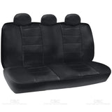Garvee Global 9-Piece PU Leather Car Seat Cover Set – Full Protection for Front and Rear Seats – Easy to Clean, Compatible with Motorhomes, Hatchbacks, SUVs – Black