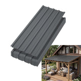 Garvee 10 Pack Corrugated Metal Roofing Sheets, 0.01" Thick 42.52" x 17.72" Gray Steel Roof Panels, Waterproof Color Coated Roof Tiles for Small Sheds, Chicken Coops, Kennels - Gray-17.72X42.52In