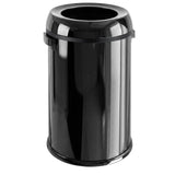 Garvee 17 Gal/65 L Round Trash Can, Stainless Steel Open Top Garbage Can for Kitchen, Heavy Duty Commercial Trash Bin for Restaurant Home Office, Gloss Black - Gloss Black