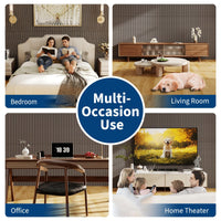 Garvee Set of 6 Modern 3D Fluted Acoustic Wood Slat Wall Panels 47.2" x 11.8" Soundproof Decorative Panels for Home Theater, Office, Studio and Interior Walls, Walnut