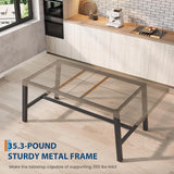 Garvee Extra Long Industrial Dining Table for 6-8 - Sturdy Metal Frame - Waterproof, Space-Saving Wood Top - Perfect for Dining Room, Home Office, Conference - 78.7" Classic Gray - 2.0 meters