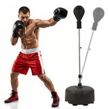 Garvee Free Standing Punching Bag with Stand, Height Adjustable 49"-61" Reflex Boxing Speed Ball Set, Heavy Duty Speed Bag with Suction Cup Base for Adults & Teens Fitness Gym, Black - High-End Models