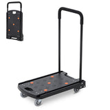 Garvee 330 lb Collapsible Platform Truck, Heavy Duty Utility Cart with 360 Degree Swivel Wheels and Non-Slip Deck, Black