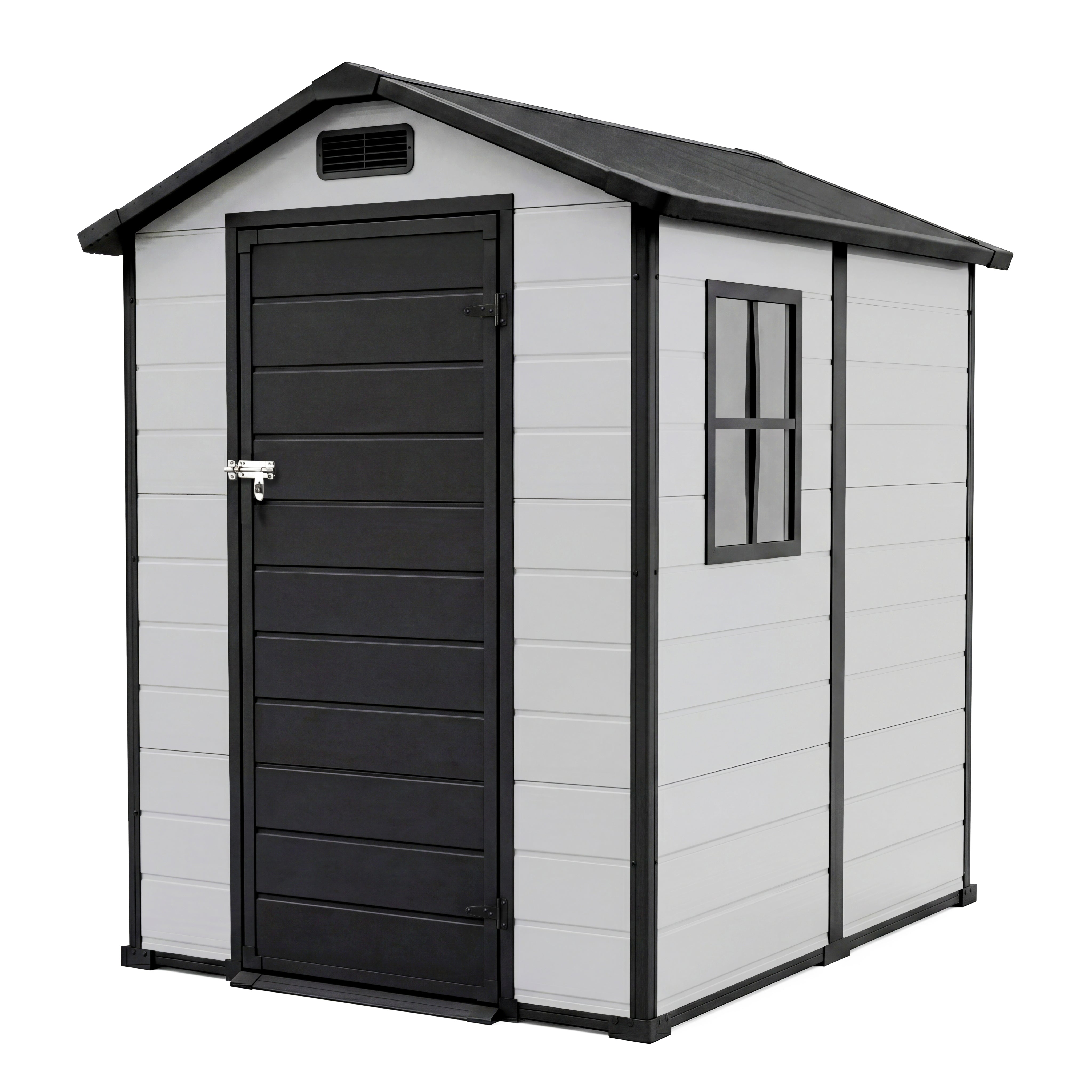 Garvee 4x6 FT Outdoor Storage Shed with Floor, Plastic Resin