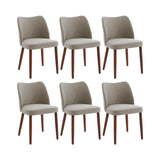 Garvee Modern Linen Upholstered Dining Chairs Set – Wing Backrest, Thick Cushions, Solid Wood Legs – Accent Kitchen & Dining Room Side Chairs – Grey – Set of 4 – 2 Boxes | 4 PCS linen | gray deprecated - Grey