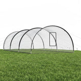 Garvee 30x12x8 Ft Baseball Batting Cage Net, 42 Lbs Heavy-Duty 3-Ply Polyester Hitting Net with 12.7mm Fiberglass Frame & 1.25" Mesh for Backyard (White Net & Black Frame) - White