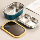 Garvee Leakproof & Portable Bento Lunch Box – 1200ml Stainless Steel Food Container with Compartments, Durable for Kids, Teens, Adults, Ideal for School, Office, Home – Blue