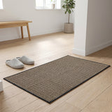 Garvee 17" x 30" Black Coffee Indoor Door Mat, Absorbent Dirt-Trapping Entryway Rug with Non-Slip Rubber Backing, Washable Low-Profile Mat for Front Door & Mudroom - Black Coffee